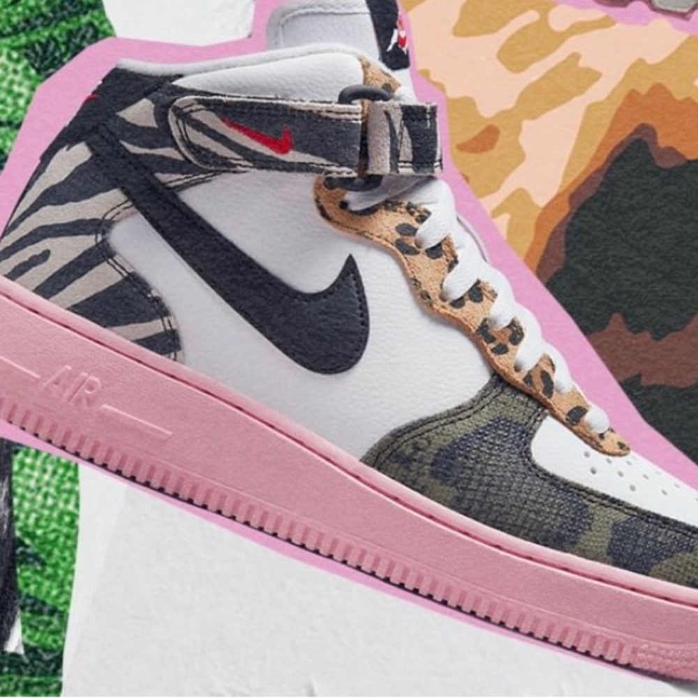 Nike Air Force 1 Mid Animal Instinct Sneakers 🔥